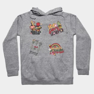 Colorful 100th Day Stickers Pack Hoodie